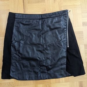 Faux leather skirt